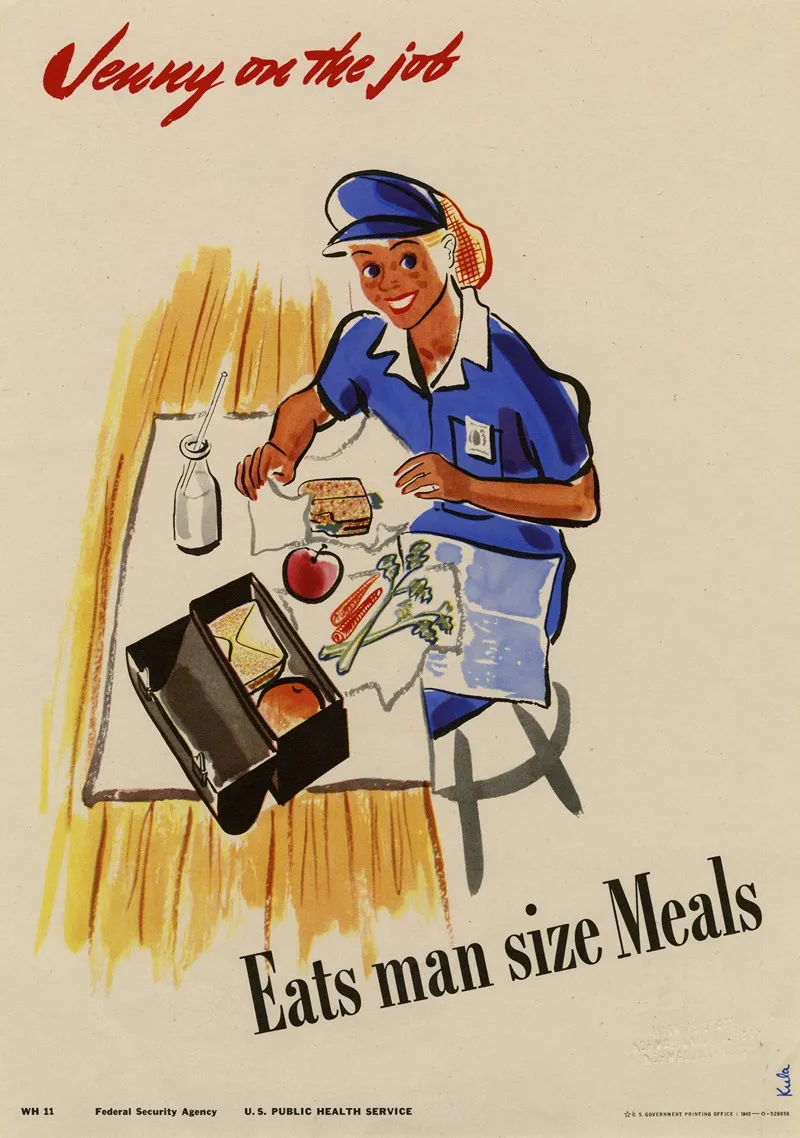 Jenny On The Job Eats Man Size Meals Wall Art by Kula Robbins - High-Resolution Digital Print