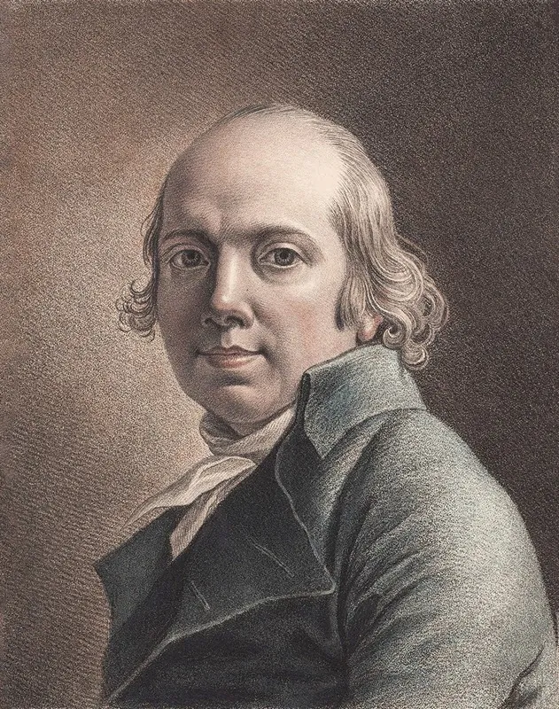 Jens Juels Tegnede Selvportraet Wall Art by Johan Frederik Clemens - High-Resolution Digital Print