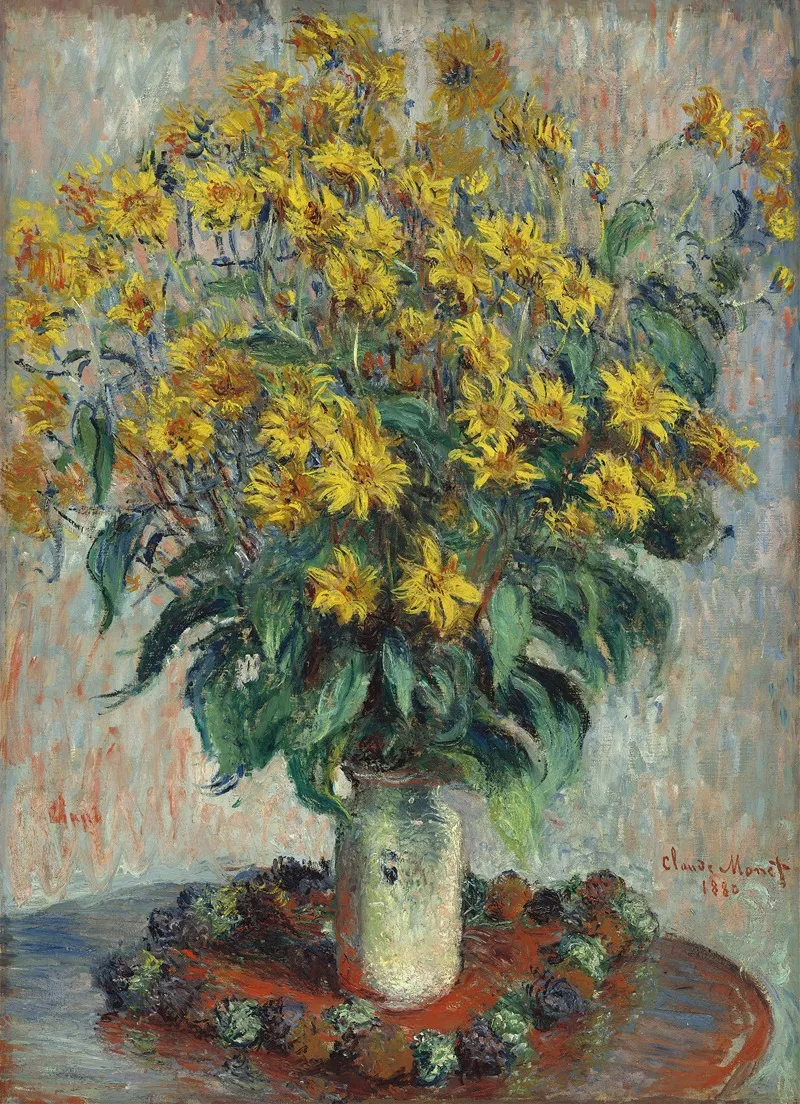 Jerusalem Artichoke Flowers Wall Art by Claude Monet - High-Resolution Digital Print
