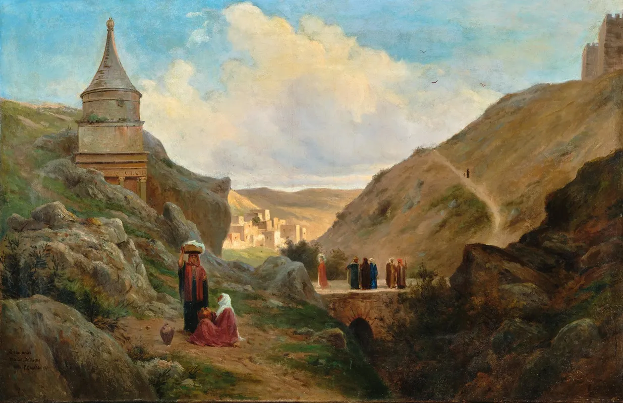 Jerusalem Kidron Valley With The Tomb Of Absalom Wall Art by Paul Chardin - High-Resolution Digital Print
