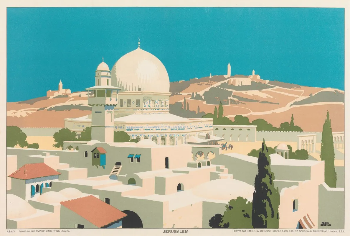 Jerusalem Wall Art by Frank Newbould - High-Resolution Digital Print