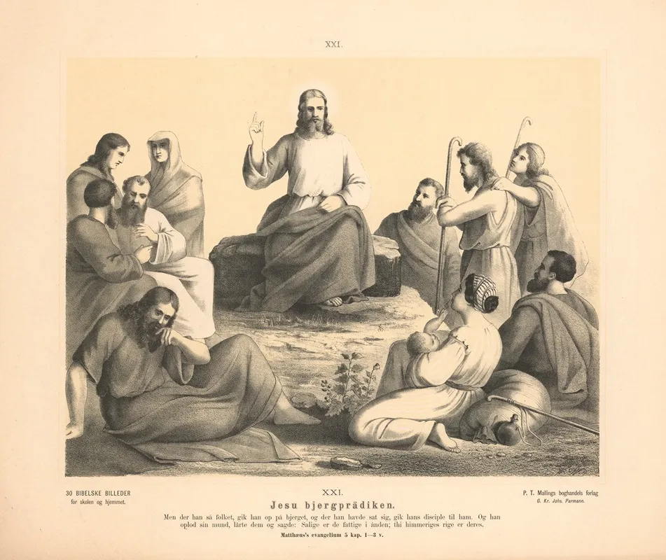 Jesu Bjergpradiken Wall Art by Sandberg - High-Resolution Digital Print
