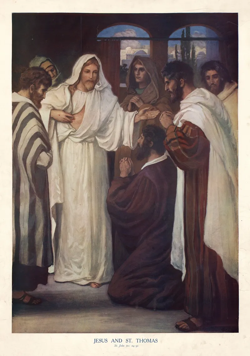 Jesus And Saint Thomas Wall Art by Waugh - High-Resolution Digital Print