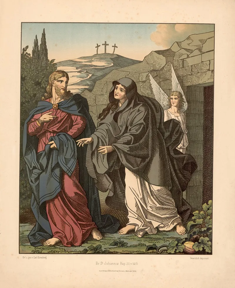 Jesus Appears To Mary Magdalene 2 Wall Art by Carl Ehrenberg - High-Resolution Digital Print