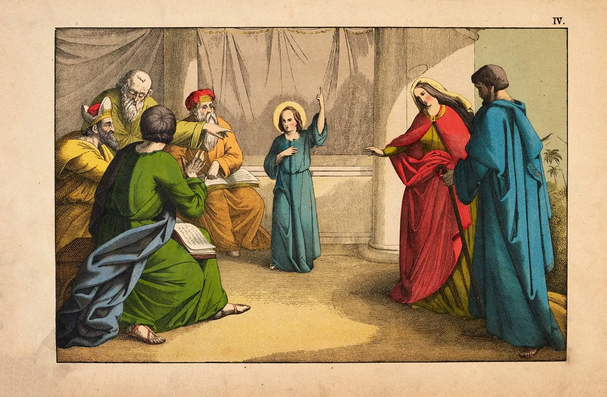 Jesus As A 12 Year Old In The Temple Wall Art by Theodor Eckardt - High-Resolution Digital Print
