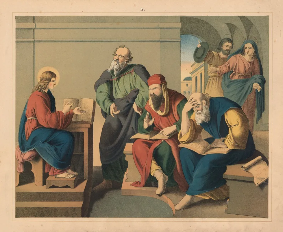 Jesus At Age 12 In The Temple 7 Wall Art by Sandberg - High-Resolution Digital Print