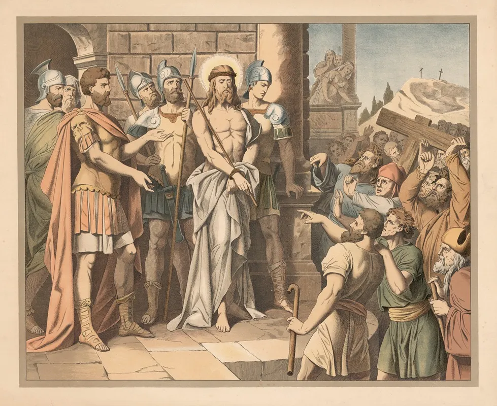 Jesus Before Pilate 2 Wall Art by Lith. Anstalt v. Müller &amp; Eismann - High-Resolution Digital Print