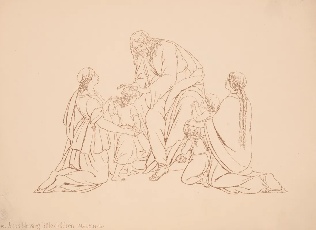 Jesus Blessing Little Children Mark X14 16