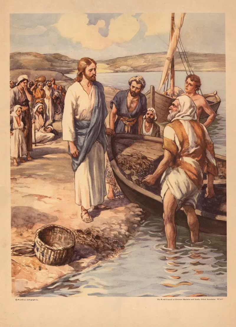 Jesus Borrows Peters Boat Wall Art by Gebhard Fugel - High-Resolution Digital Print