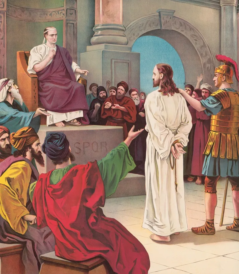 Jesus Condemned Wall Art by Providence Lith. Co - High-Resolution Digital Print