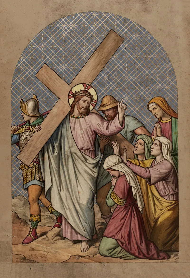 Jesus Consoles The Daughters Of Israel Wall Art by Joseph Hussenot - High-Resolution Digital Print