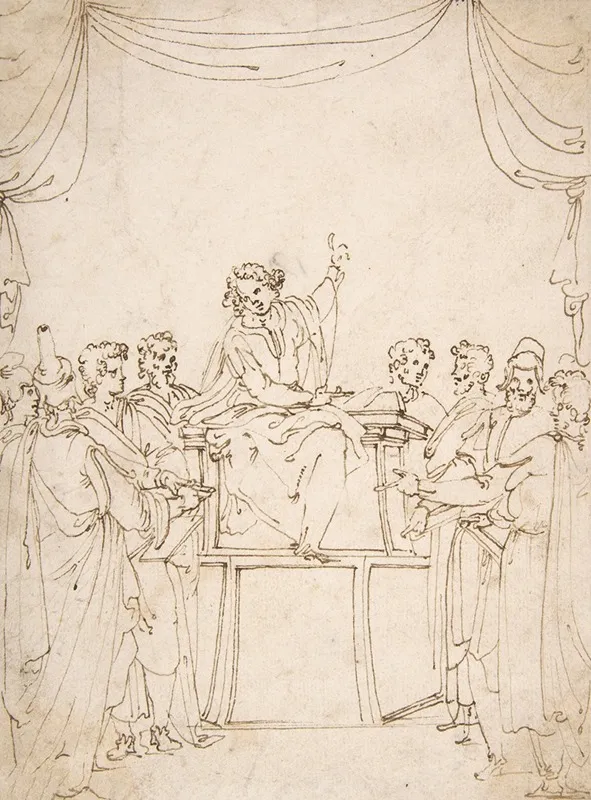 Jesus Disputing With The Doctors In The Temple Luke 246 47 Wall Art by Ercole Setti - High-Resolution Digital Print