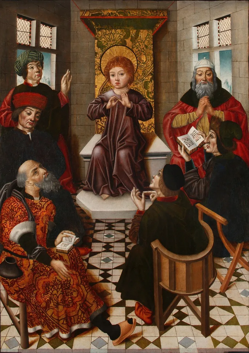 Jesus Entre Los Doctores Wall Art by Circle of Diego de la Cruz   - High-Resolution Digital Print