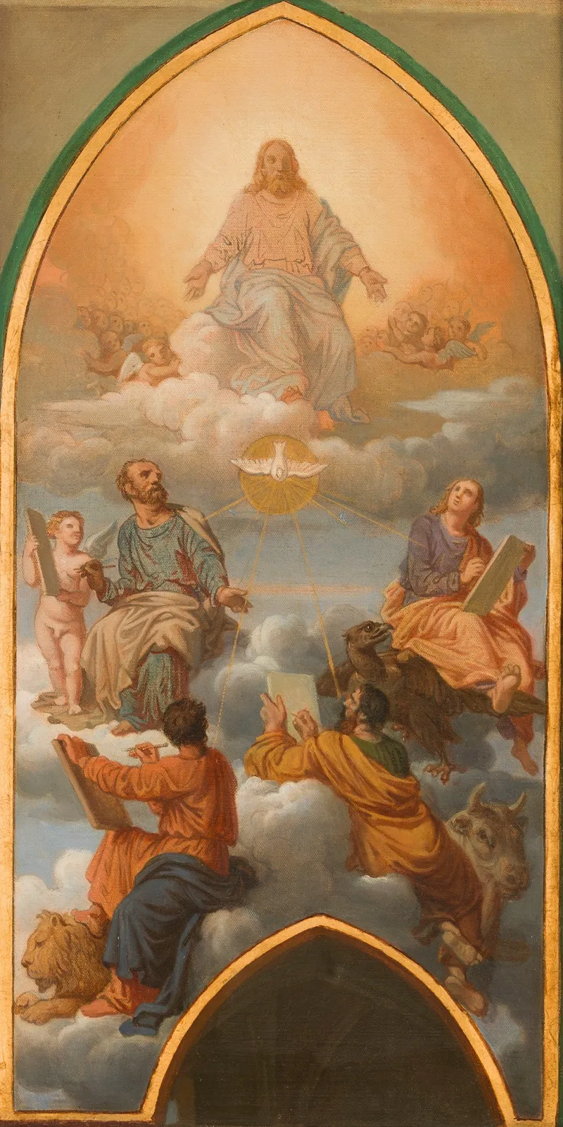 Jesus Et Les Quatre Evangelistes Wall Art by Sébastien Norblin de la Gourdaine - High-Resolution Digital Print