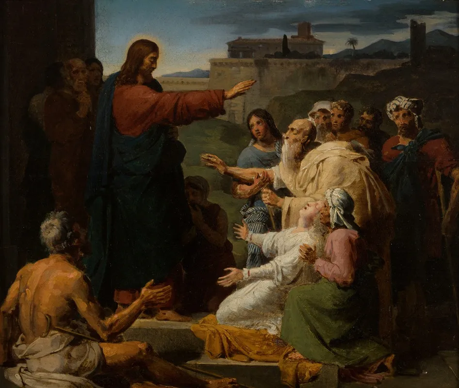 Jesus Healing The Blind And The Lame Wall Art by François-Louis Dejuinne - High-Resolution Digital Print