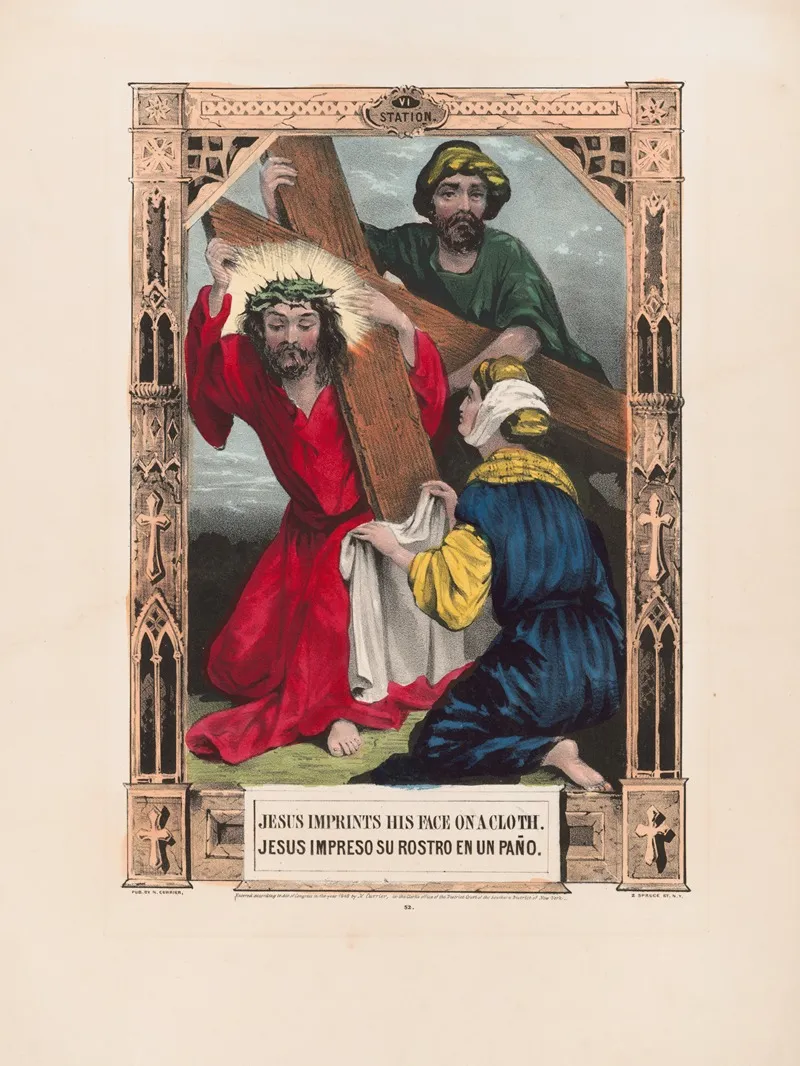 Jesus Imprints His Face On A Cloth