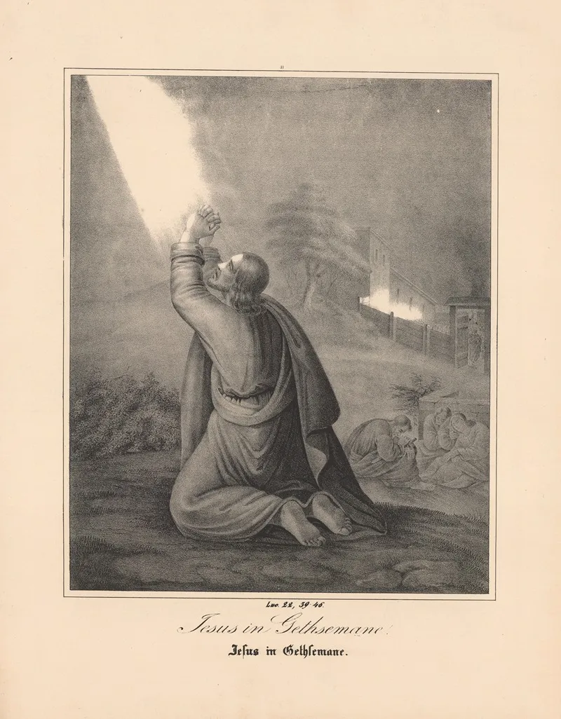 Jesus In Gethsemane 3 Wall Art by Johann Baptist Sonderland - High-Resolution Digital Print