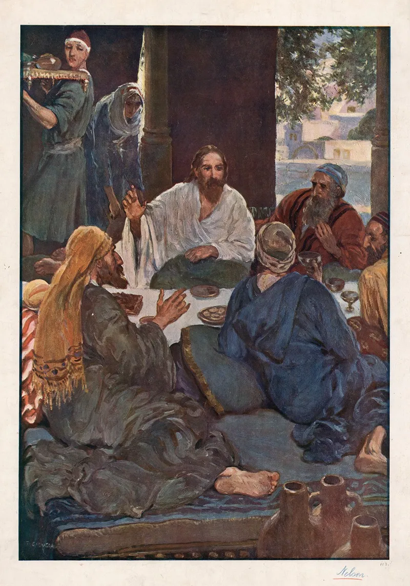 Jesus In The Pharisees House