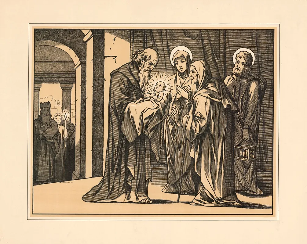 Jesus Is Presented In The Temple Wall Art by Aschendorff - High-Resolution Digital Print