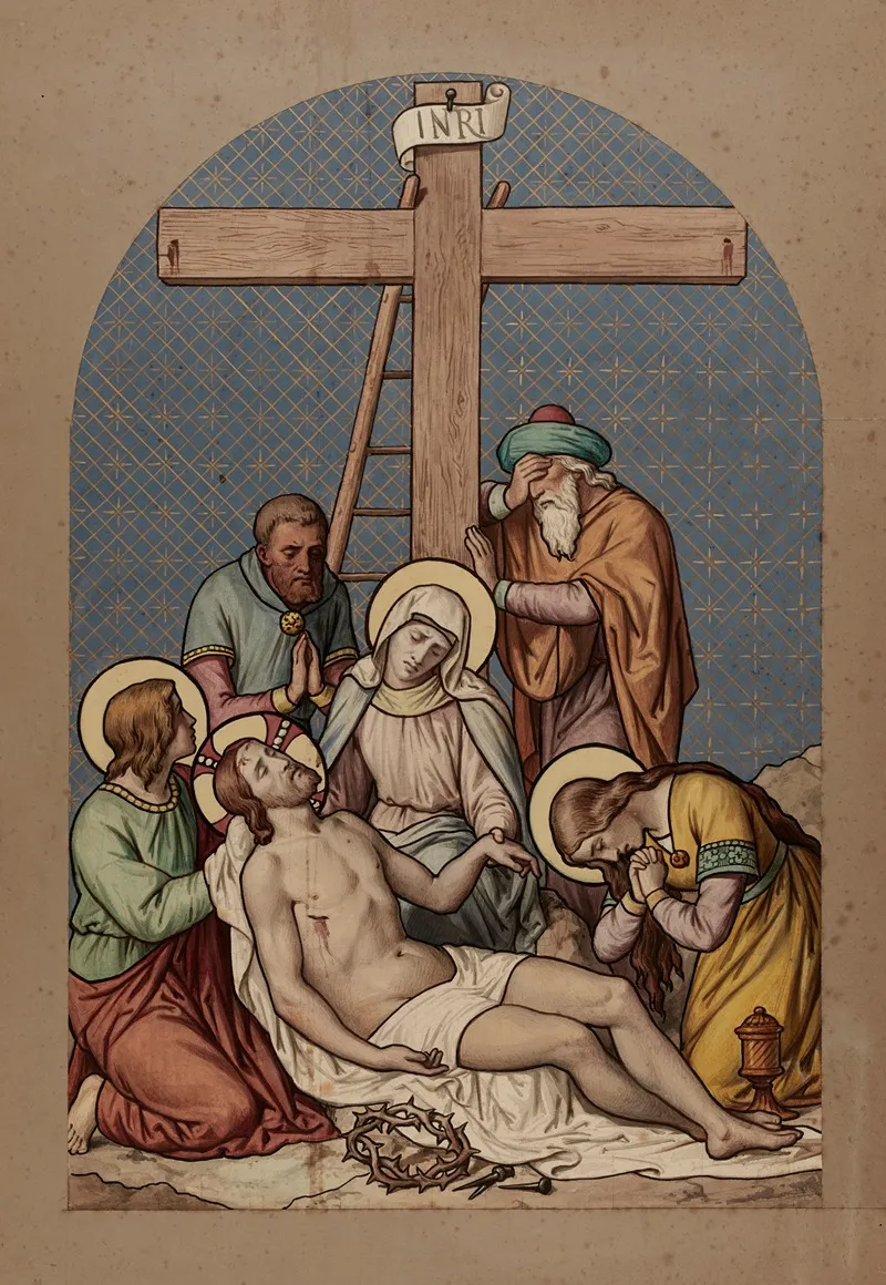 Jesus Is Taken Down From The Cross Wall Art by Joseph Hussenot - High-Resolution Digital Print