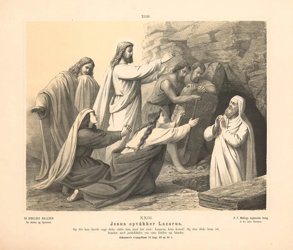 Jesus Opvakker Lazarus Wall Art by Sandberg - High-Resolution Digital Print