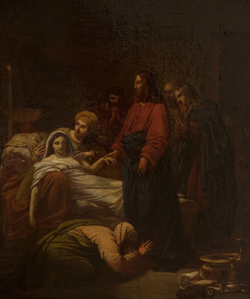 Jesus Ressuscitant La Fille De Jaire 2 Wall Art by Pierre Claude François Delorme - High-Resolution Digital Print