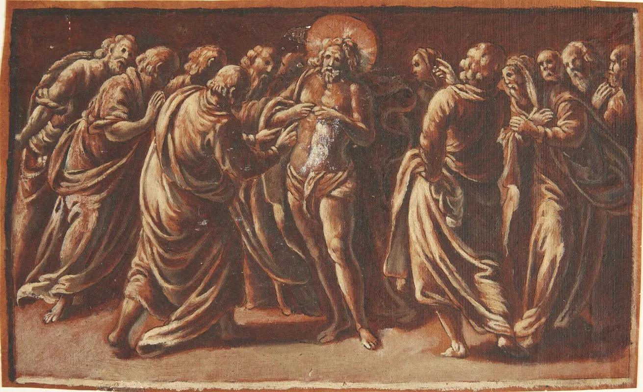 Jesus Viser Sig For Apostelene Wall Art by Hans Leu the elder - High-Resolution Digital Print