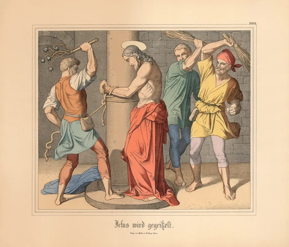 Jesus Wird Gegeisselt Wall Art by Johann Nepomuk Heinemann - High-Resolution Digital Print