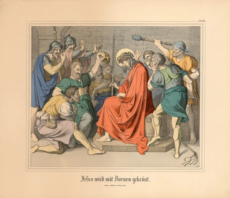 Jesus Wird Mit Dornen Gekront Wall Art by Johann Nepomuk Heinemann - High-Resolution Digital Print
