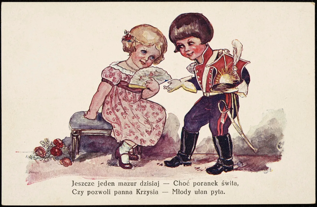 Jeszcze Jeden Mazur Dzisiaj Choc Poranek Swita Czy Pozwoli Panna Krzysia Wall Art by A. Ursyn - High-Resolution Digital Print