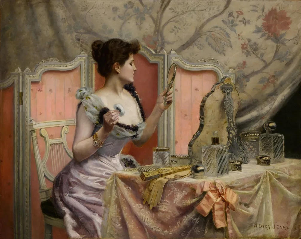 Jeune Femme A Sa Toilette Wall Art by Charles Henry Tenré - High-Resolution Digital Print