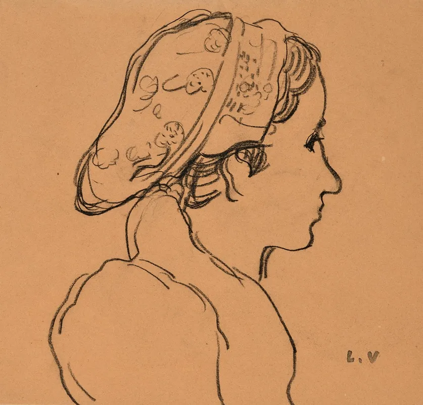 Jeune Femme De Profil Au Bonnet