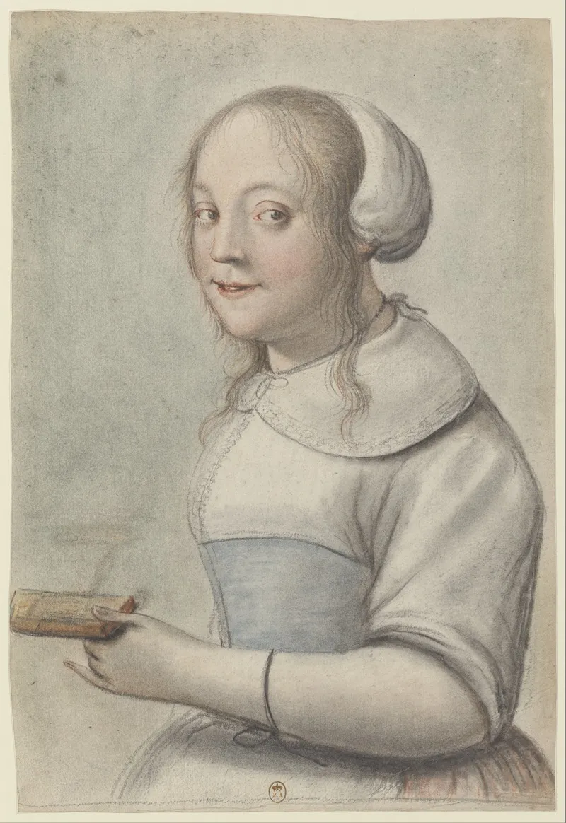 Jeune Femme Tenant Un Livre Vue Jusquau Bassin De Trois Quarts A Gauche Wall Art by Nicolas Lagneau - High-Resolution Digital Print