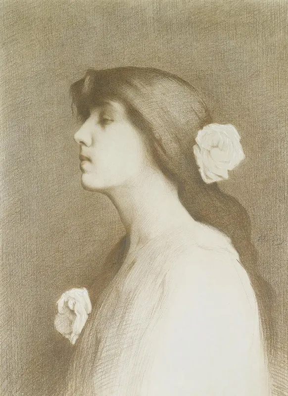Jeune Fille Aux Roses