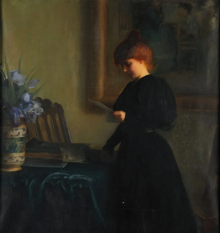 Jeune Fille Lisant Une Lettre