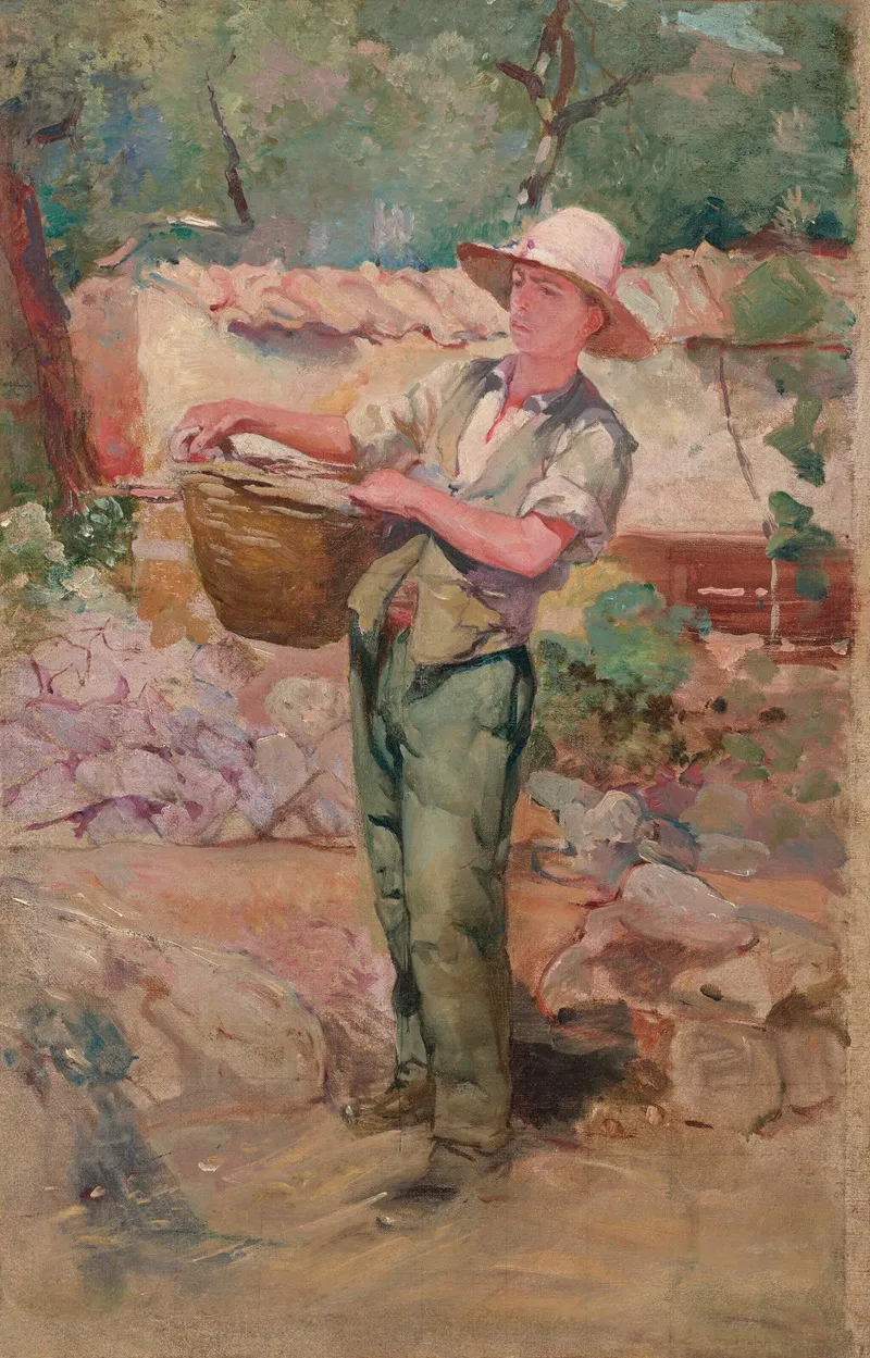 Jeune Garcon Au Panier