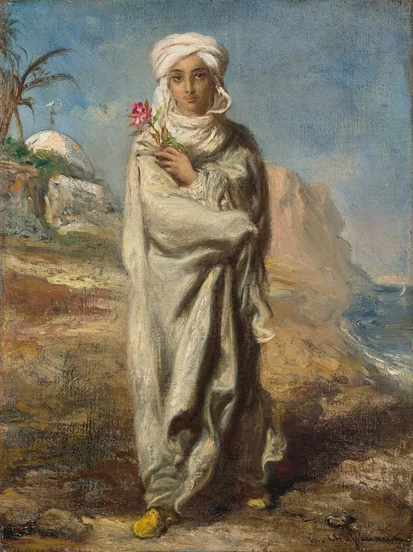 Jeune Homme Arabe Debout Wall Art by Théodore Chassériau - High-Resolution Digital Print