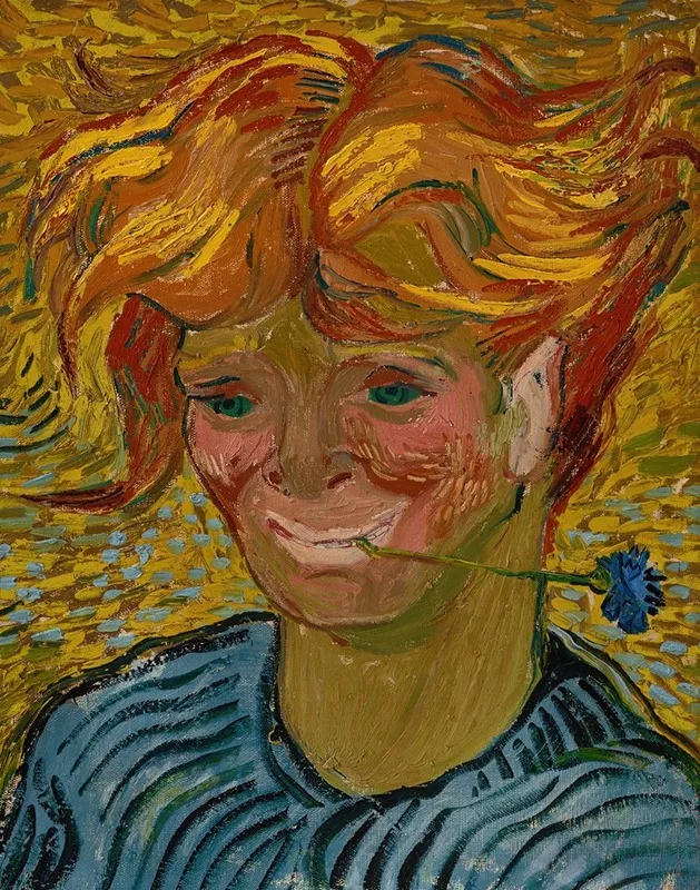 Jeune Homme Au Bleuet Wall Art by Vincent van Gogh - High-Resolution Digital Print