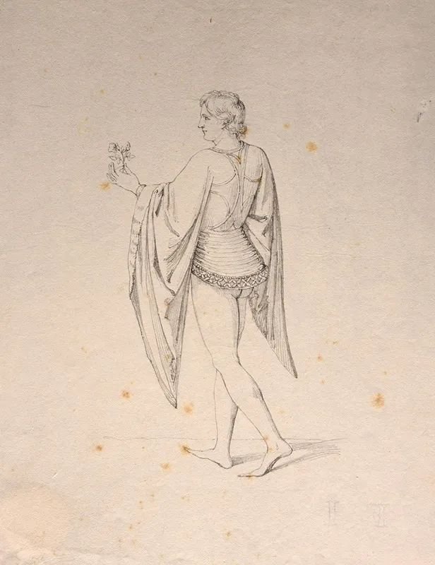Jeune Homme Avec Fleur En Costume Xve S