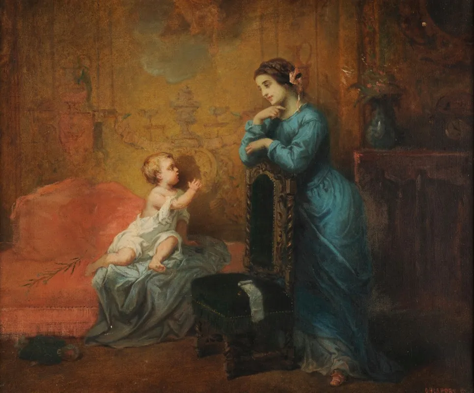 Jeune Mere Peintre Mar Wall Art by Bernard Chiapory - High-Resolution Digital Print