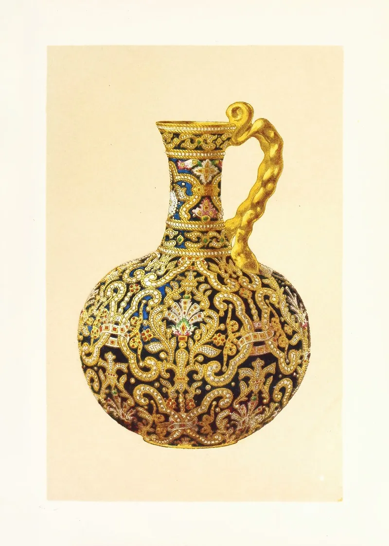Jewelled Bottle In Porcelain Wall Art by John Charles Robinson - High-Resolution Digital Print