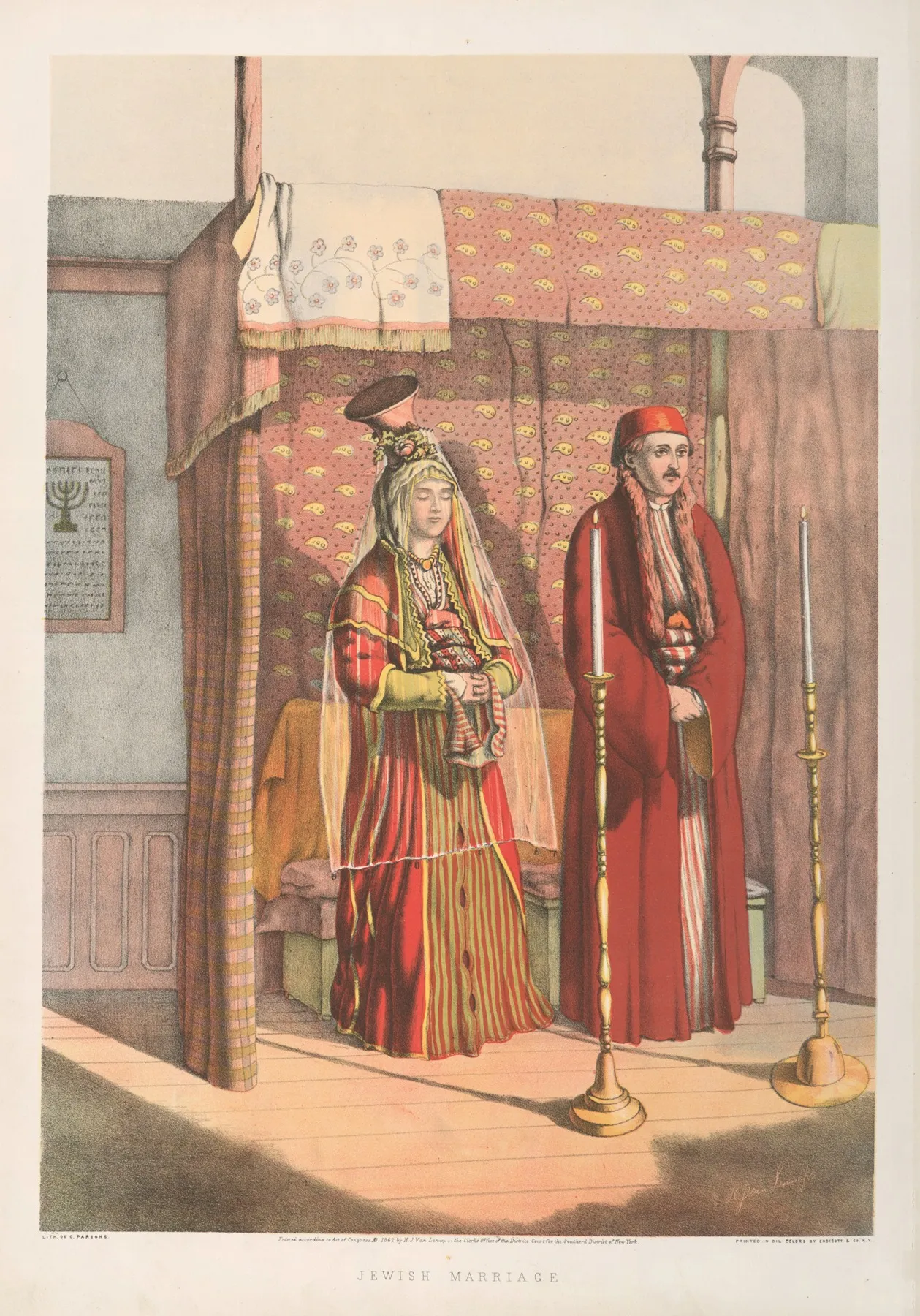 Jewish Marriage Wall Art by Henry John Van-Lennep - High-Resolution Digital Print