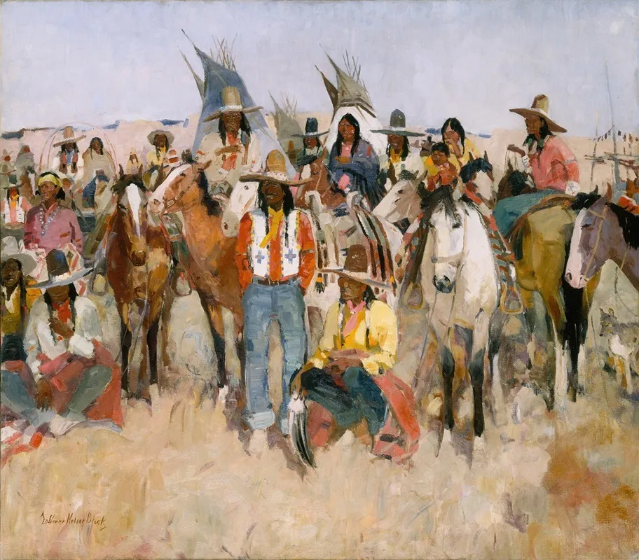 Jicarilla Apache Fiesta Wall Art by LaVerne Nelson Black - High-Resolution Digital Print