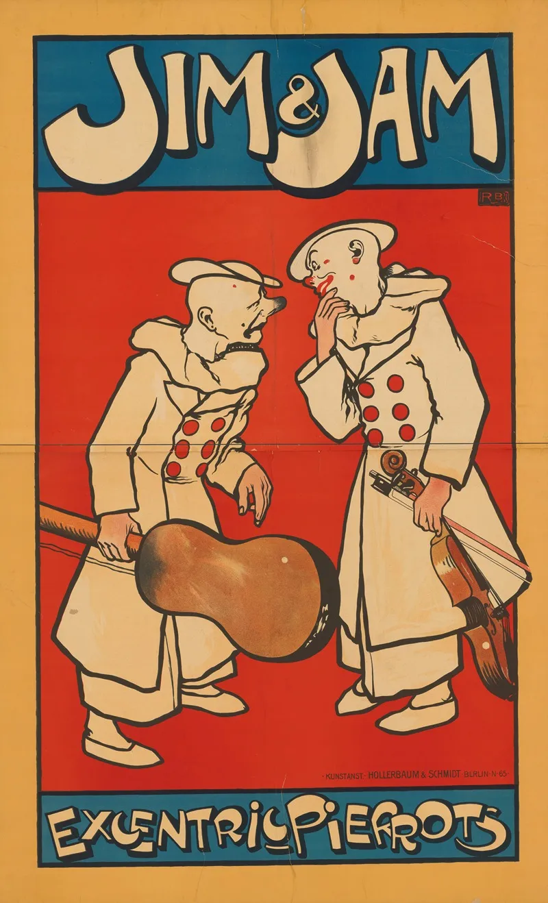 Jim Jam Excentric Pierrots Wall Art by Hollerbaum &amp; Schmidt - High-Resolution Digital Print