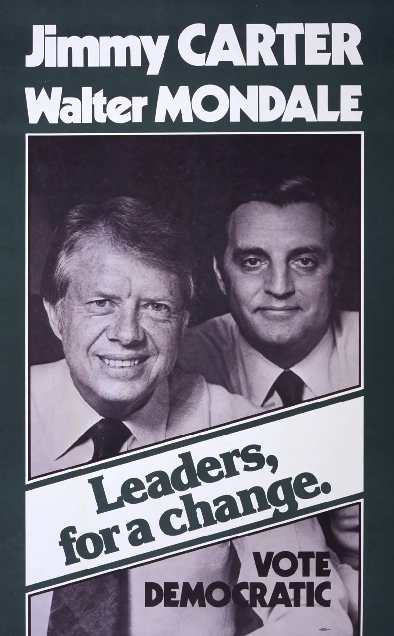 Jimmy Carter Walter Mondale Leaders For A Change Vote Democratic