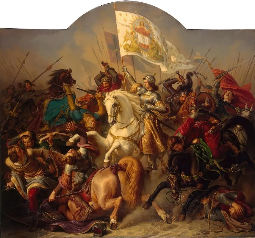 Joan Of Arc In Battle Wall Art by Hermann Stilke - High-Resolution Digital Print