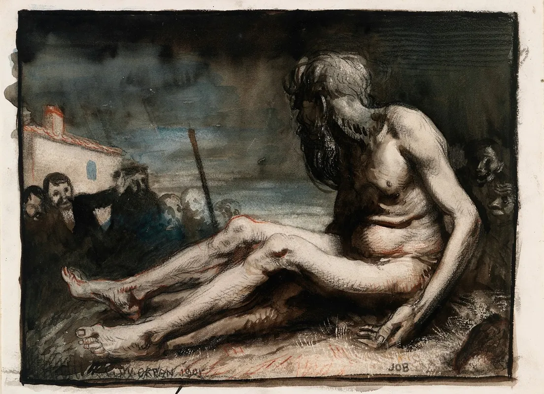 Job On The Dunghill 2 Wall Art by William Orpen - High-Resolution Digital Print