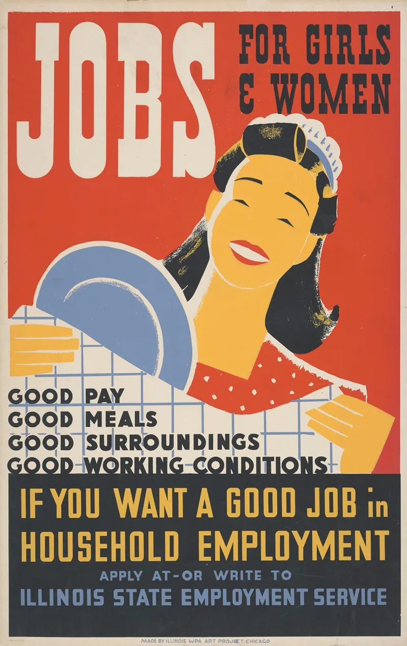 Jobs For Girls Women Wall Art by Albert M. Bender - High-Resolution Digital Print