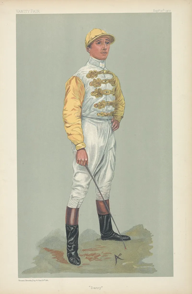Jockeys Of The Victorian And Edwardian Turf Executed By Spy And Others For The Vanity Fair Series 12 Wall Art by Vincent Robert Alfred Brooks - High-Resolution Digital Print