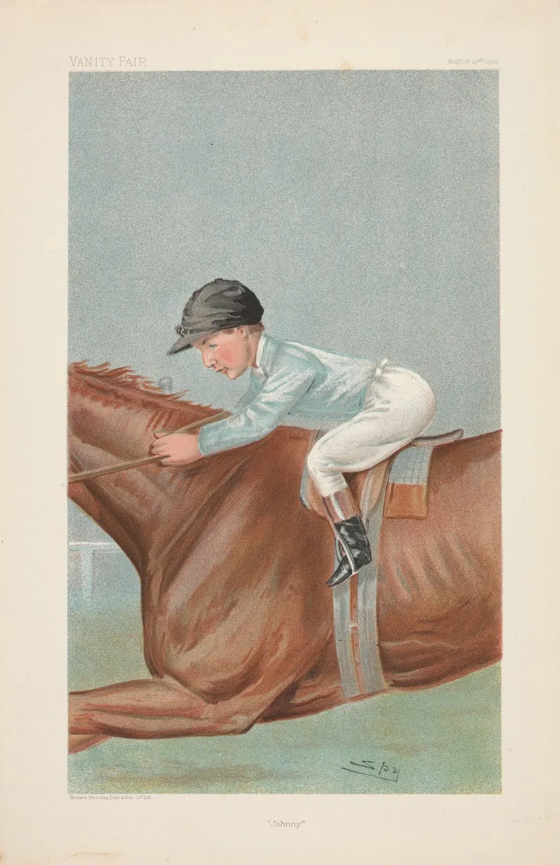Jockeys Of The Victorian And Edwardian Turf Executed By Spy And Others For The Vanity Fair Series 20 Wall Art by Vincent Robert Alfred Brooks - High-Resolution Digital Print